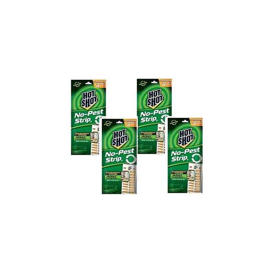 Hot Shot (4 Pack) No Pest Strip Unscented Hanging Vapor Insect Repellent