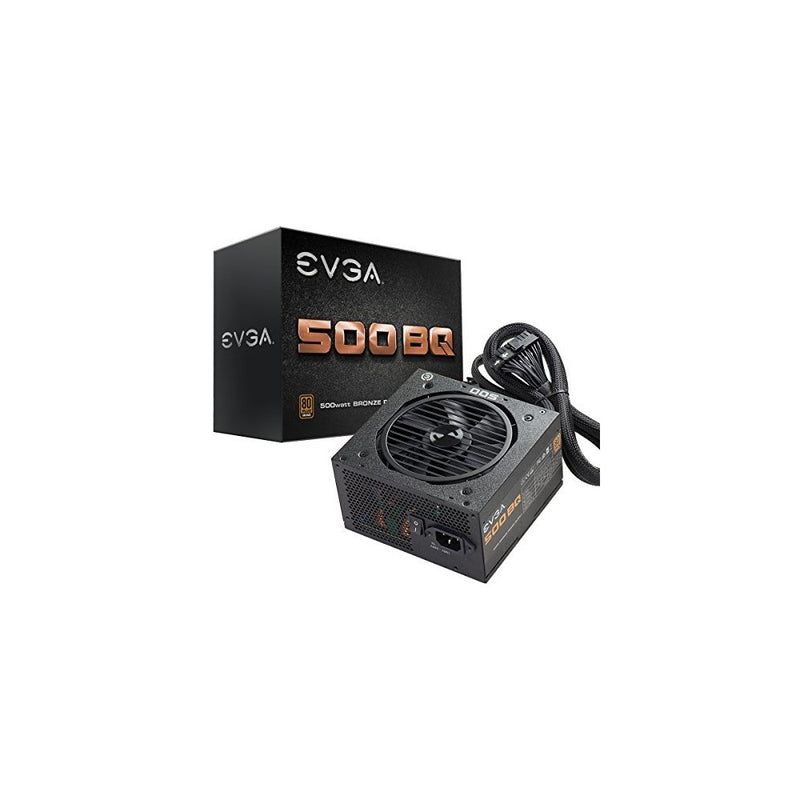 EVGA 500 BQ, 80 BRONZE 500W, Semi Modular, FDB Fan, 3 Year Warranty, Power Supply 110-BQ-0500-K1