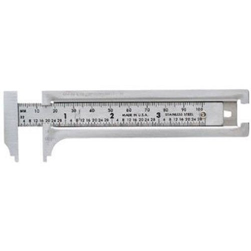 General Tools 132ME 3-Inch English and Metric Pocket Sliding Bar Caliper