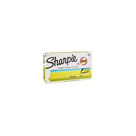 Sharpie Accent Pocket-Style Highlighters, Fluorescent Yellow , Chisel Tip, Dozen - 27025
