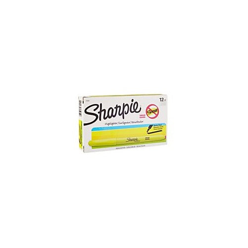 Sharpie Accent Pocket-Style Highlighters, Fluorescent Yellow , Chisel Tip, Dozen - 27025