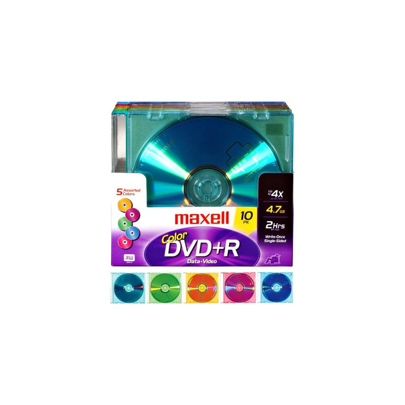 Maxell MXL-DVDR/COLOR/10 4X Color Write-once DVDr