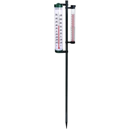 AcuRite 02345 8-Inch Rain Gauge & Thermometer Swivel Combination