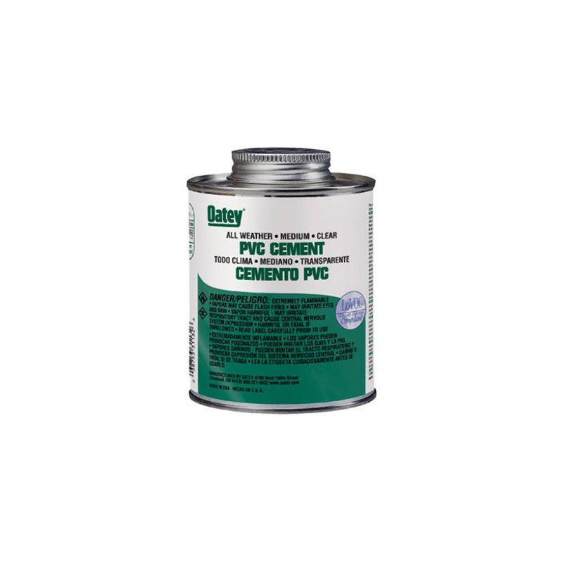 Oatey 31132 PVC All Weather Cement, Clear, 16-Ounce