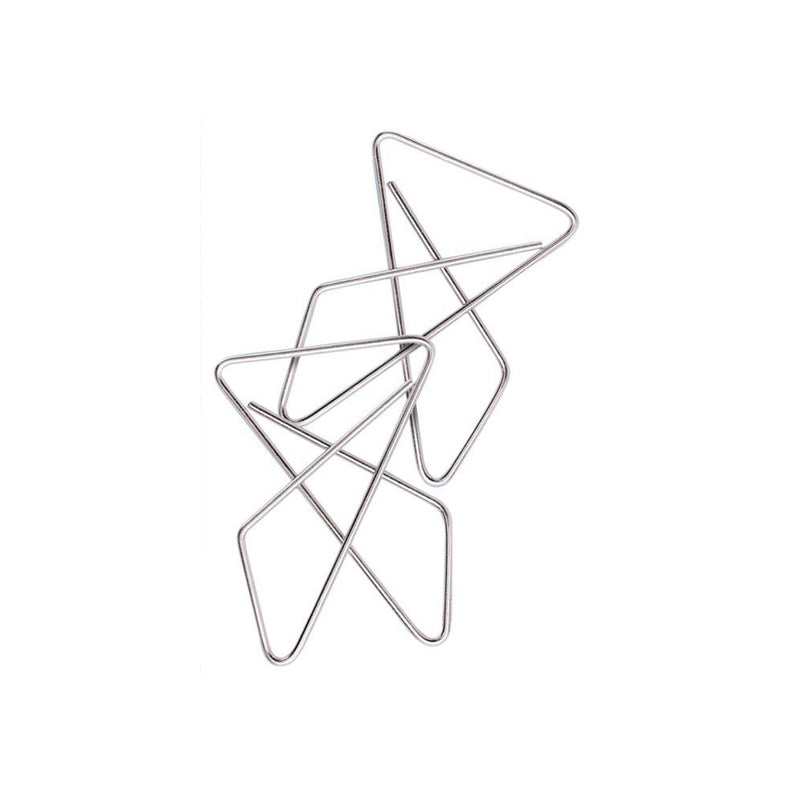 Charles Leonard Ideal Clamps, Small, Steel Metal Butterfly Clips, Silver, 50/Box (402)