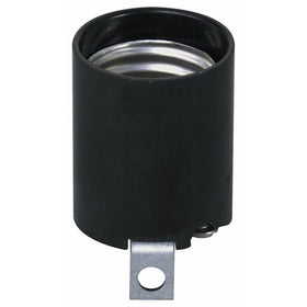 Leviton 3352-F Medium Base, One-Piece, Keyless, Incandescent, Phenolic Lampholder, Black