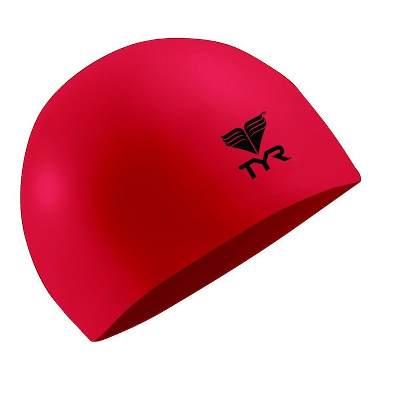 TYR Latex Swim Cap, Red