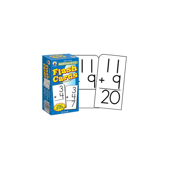 Carson Dellosa Flash Cards, Addition Facts 0-12, 3 x 6 Inches, 94/Pack (CDPCD3928)