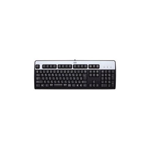 HP 435302-001 KB-0316 104 Key Black Silver PS2 Keyboard