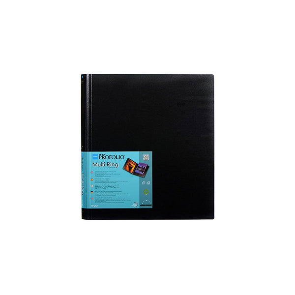 Itoya RB1114 Multi-Ring Binder, Refillable, 11 inch x 14 inch , Black