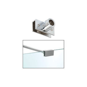 CRL Chrome Adjustable Slim Line Glass Mount Fitting
