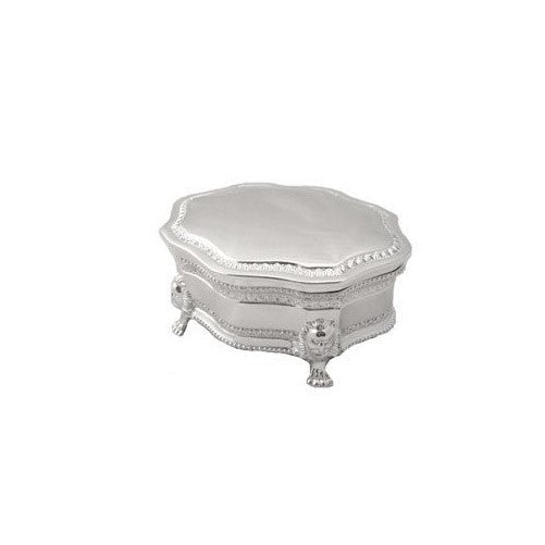 Princess Victorian Jewelry Box, SP 3" L