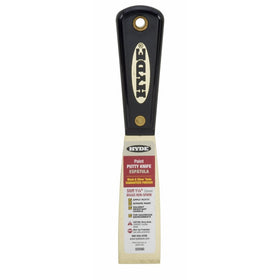Hyde Tools 02080 1.25-Inch Stiff Chisel Edge Putty Knife, Brass