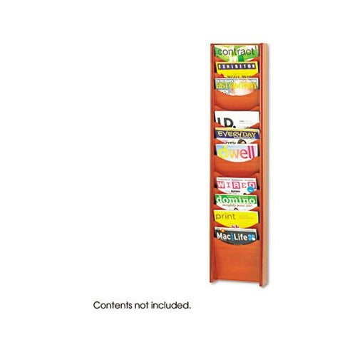 Safco Products 4331CY Wood Magazine Rack, 12 Pocket, Cherry