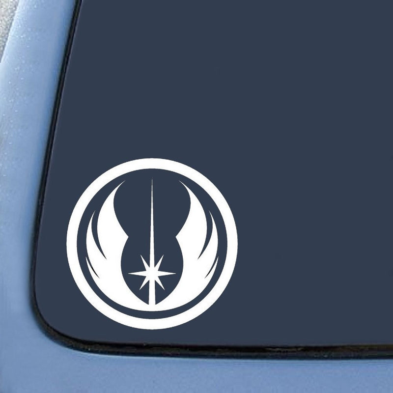 Jedi Order Sticker Decal Notebook Car Laptop 5" (White)