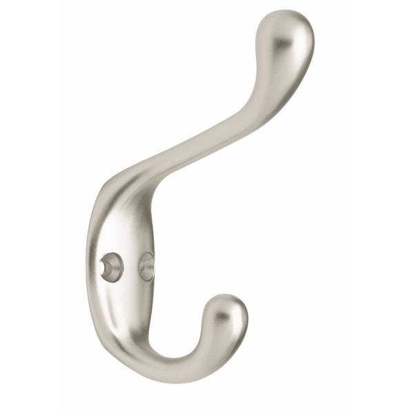 Liberty B42302Q-SN-C5 Heavy Duty Coat and Hat Hook, 3-inch, Matte Nickel