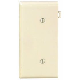 Leviton PSE14-I 1-Gang No Device Blank Wallplate, Sectional, Thermoplastic Nylon, Strap Mount, End Panel, Ivory