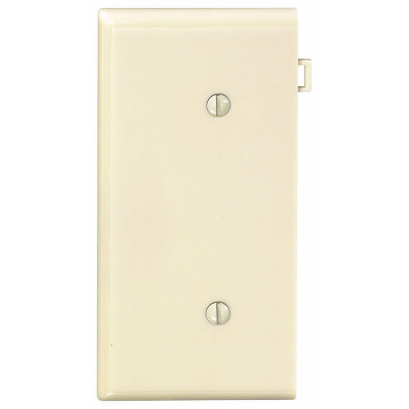 Leviton PSE14-I 1-Gang No Device Blank Wallplate, Sectional, Thermoplastic Nylon, Strap Mount, End Panel, Ivory