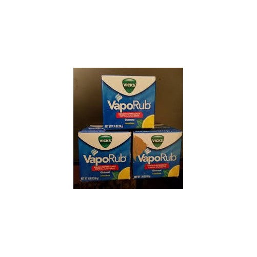 Vicks Vaporub Lemon Scent Ointment 1.76 Oz (Pack of 3)