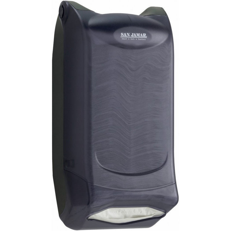 San Jamar H5005P Venue Wall Mount Fullfold Control Napkin Dispenser, 600 Capacity, 8" Width x 15-3/4" Height x 7-3/4" Depth, Black Pearl
