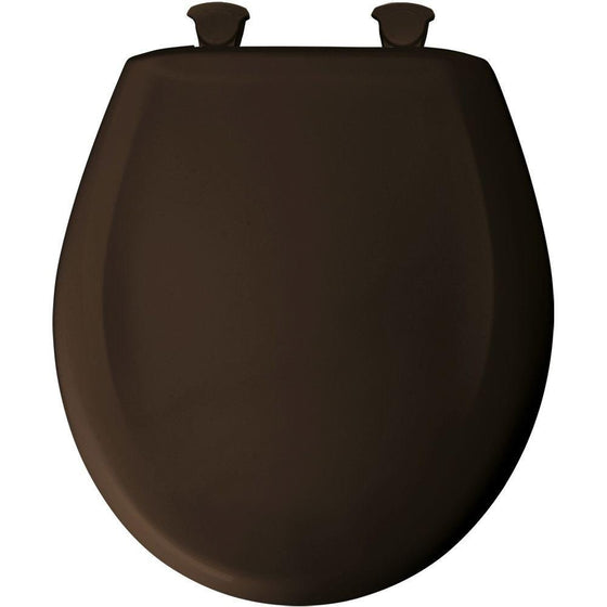 Bemis 200SLOWT 248 Lift-Off Plastic Round Slow-Close Toilet Seat, Espresso Brown
