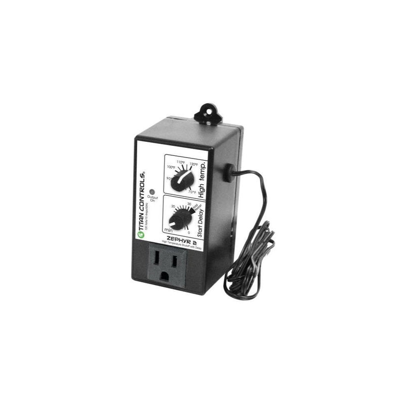Titan Controls High Temperature Shut-Off Controller w/ Delay, Single Outlet, 120V - Zephyr 2