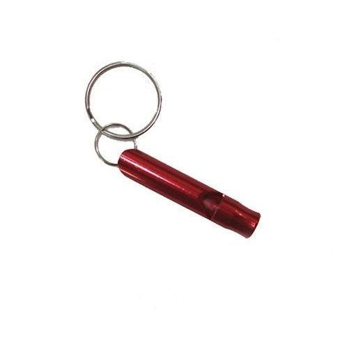 Bison Small Red Emergency Whistle/Survival Whistle Keychain