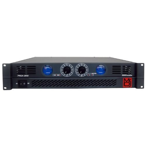 Mr. Dj PROA3000 PRO Series Power Dj Amplifier with 2 Channels and 3000 Watts Peak Momentary Power Output