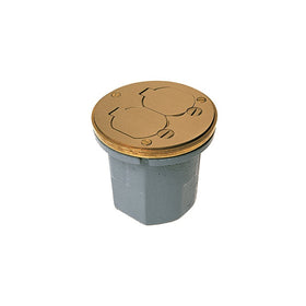Hubbell-Raco 6224 Round Cast Iron Floor Box For Concrete, Tile Or Wood Floors