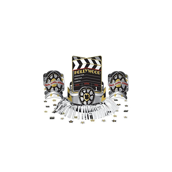 Amscan Movie Night Hollywood Themed Movie Night Table Centerpiece (1 Piece), Multi Color, 13.7 x 11.6"