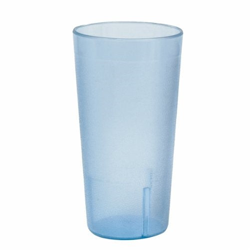 20 Ounce Restaurant Tumbler Beverage Cup, Stackable Cups, Break Resistant Commmerical Plastic, Set of Six - Blue