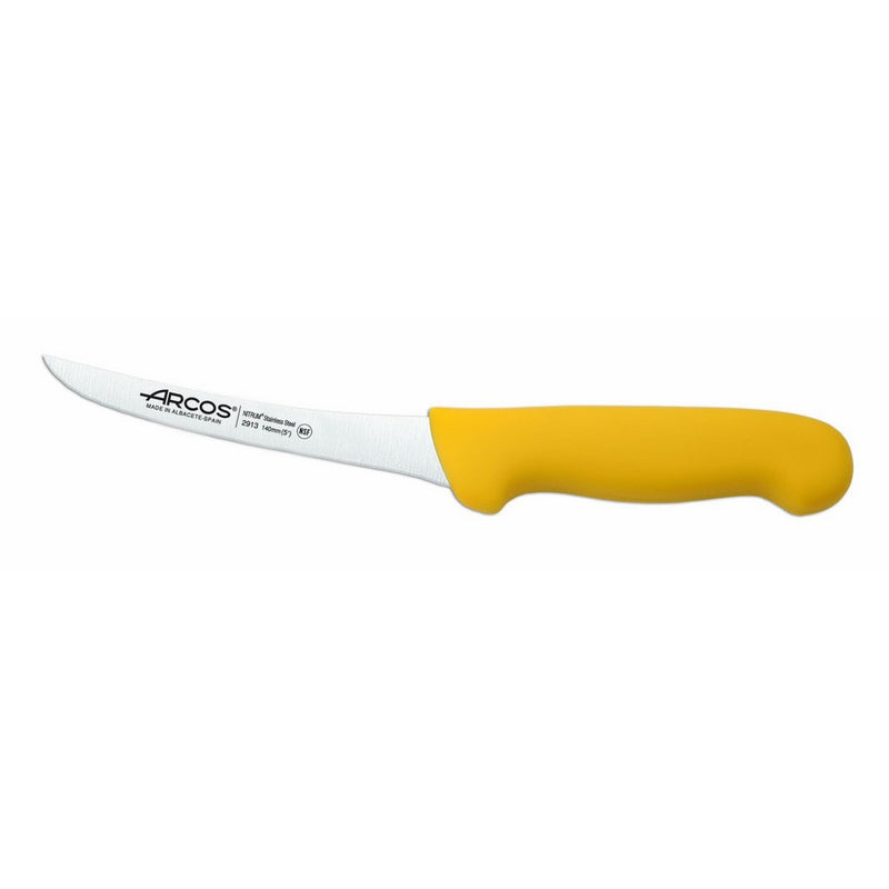 Arcos 5-Inch 140 mm 2900 Range Curved Boning Knife, Yellow