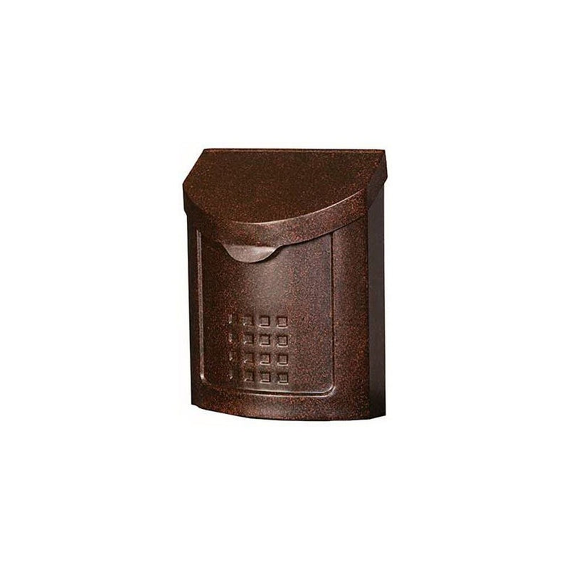 Gibraltar Mailboxes Lockhart Locking, Medium Capacity Galvanized Steel Aged Copper, Wall-Mount Mailbox, MBK694AC