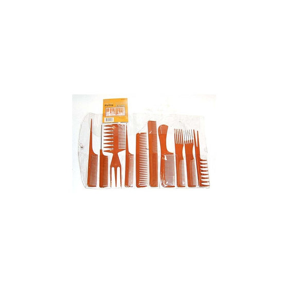 Magic 10 Piece Professional Styling Comb Set (BONE)