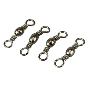 Lost ocean 100pcs Barrel Bearing with Solid Ring Swivel Solid Fishing Connector,SIZE:7# lenth: 20mm, test 28kg/61.7lb