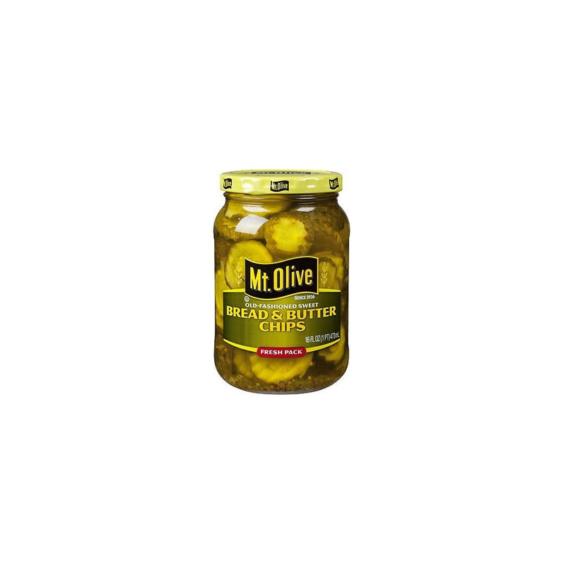 Mt. Olive Old Fashioned Sweet Bread & Butter Chips 16 Oz (Pack of 3)