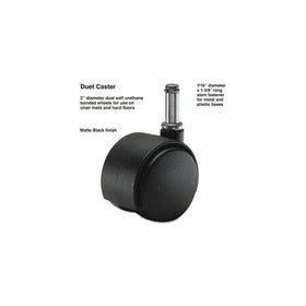 Master Caster Duet Twin Wheels, 100 lbs./Caster, Nylon Bonded/Urethane, C Stem, Soft, 5/Set PW20CS-FH-MB-5