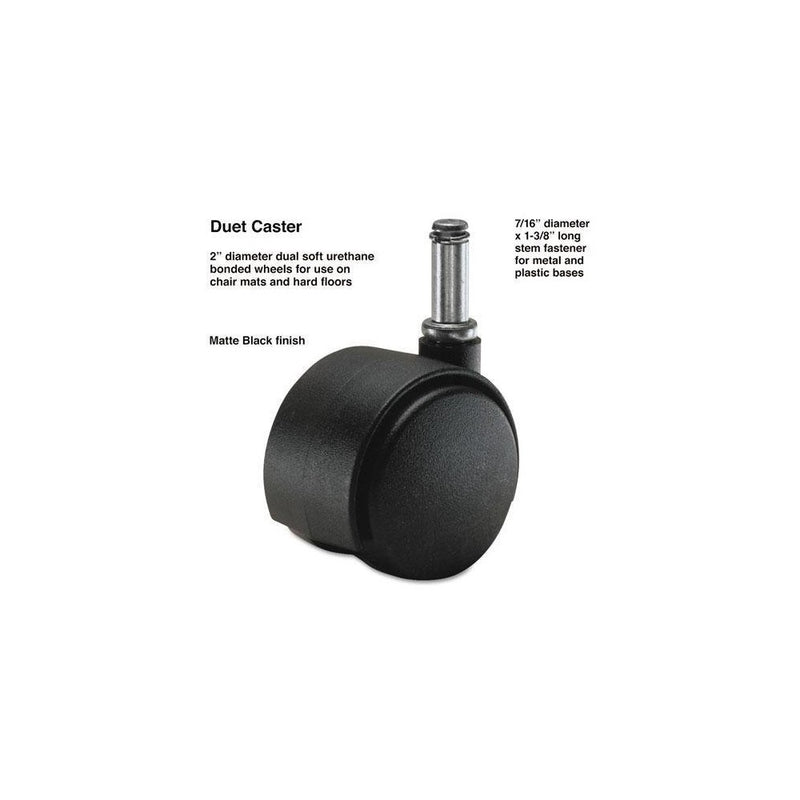 Master Caster Duet Twin Wheels, 100 lbs./Caster, Nylon Bonded/Urethane, C Stem, Soft, 5/Set PW20CS-FH-MB-5