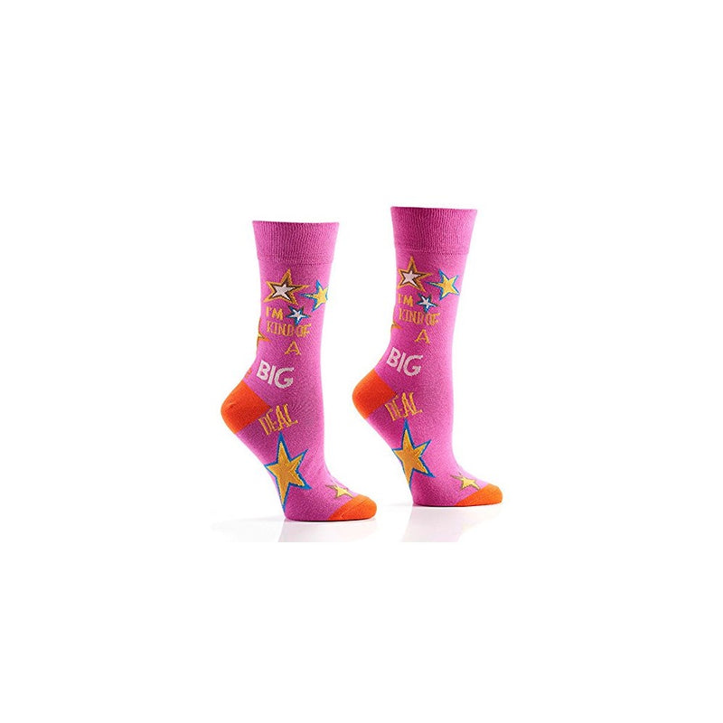 Yo Sox Big Deal Funky Women's Crew Socks for Dress or Casual Wear Size 5-10