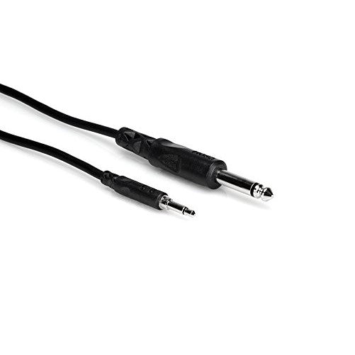 Hosa CMP-305 3.5 mm TS to 1/4 inch TS Mono Interconnect Cable, 5 feet