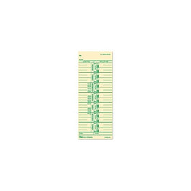 TOPS 1259 Time Card for Acroprint/IBM/Lathem/Simplex, Weekly, 3 1/2 x 9 (Box of 500)