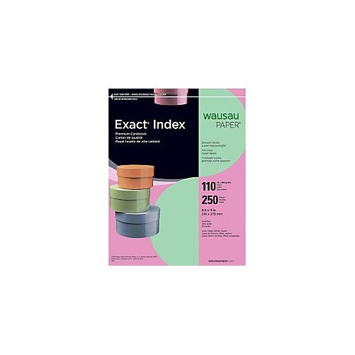 Exact Index Cardstock, 8.5" x 11", 110 lb/199 gsm, Green, 250 Sheets (49561)