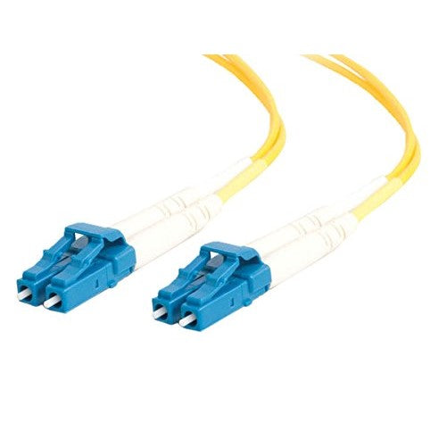 C2G/Cables to Go 26264 LC-LC 9/125 OS2 Duplex Singe-Mode PVC Fiber Optic Cable, Yellow (6.6 Feet, 2 Meters)