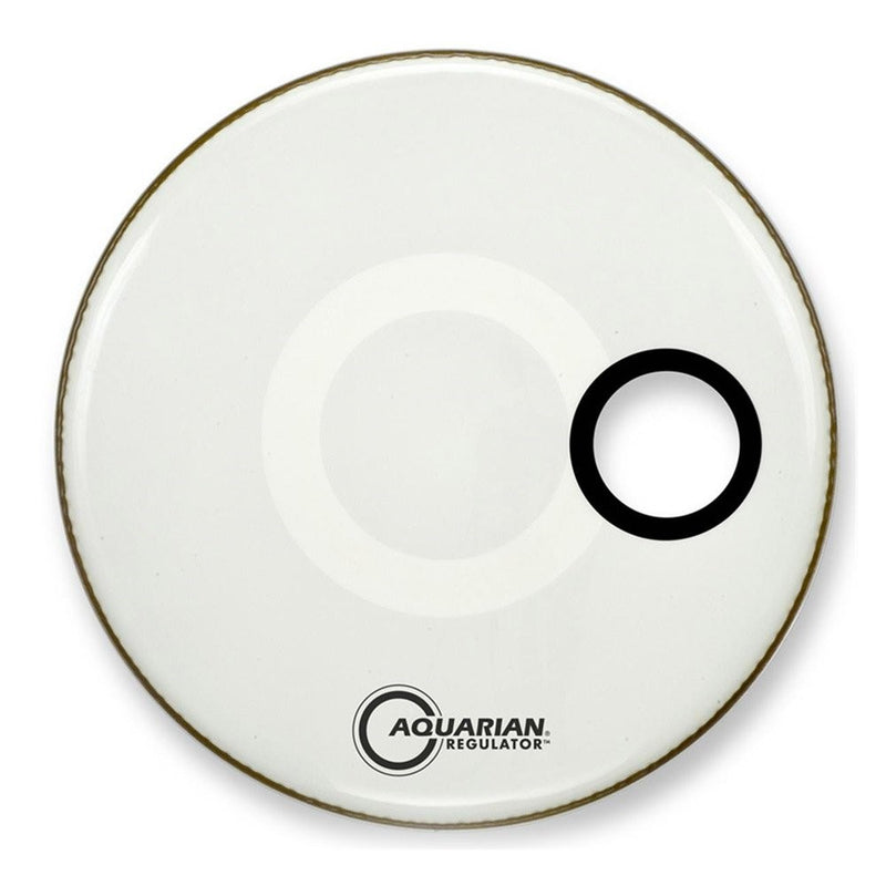Aquarian Drumheads RSM20WH Regulator White 20-inch Bass Drum Head, gloss white