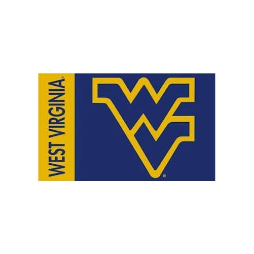 NCAA West Virginia Mountaineers Car Flag with Free Wall Brackett