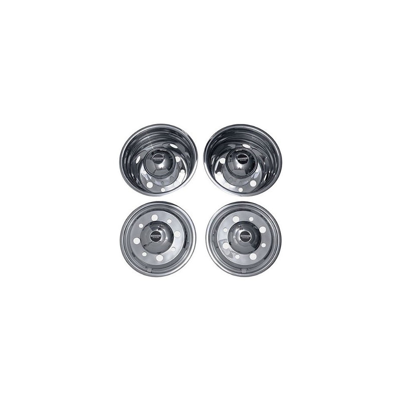 Pacific Dualies 33-1950 Polished 19.5 Inch 8 Lug Stainless Steel Wheel Stimulator Kit for 2003-2014 Chevy GMC 4500/5500/6500 Truck 1990-2018 Ford F650