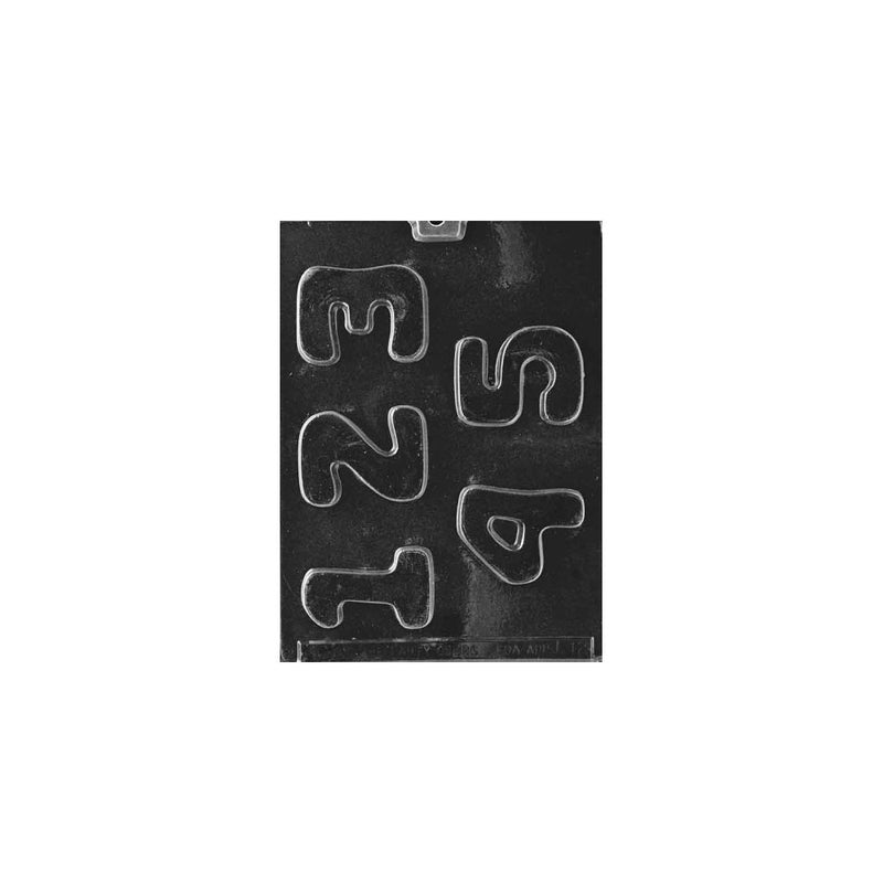 Cybrtrayd L012 Letters and Numbers Chocolate Candy Mold, No.1 to 5