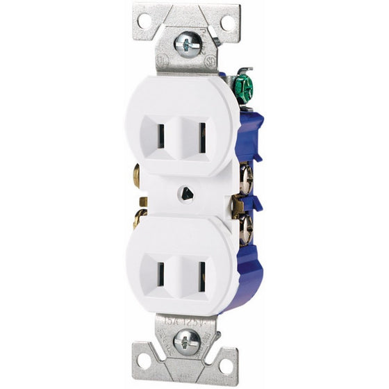 Eaton 736W Standard Grade Duplex Receptacle - White