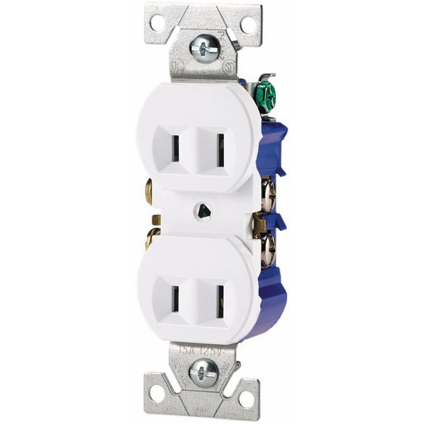 Eaton 736W Standard Grade Duplex Receptacle - White