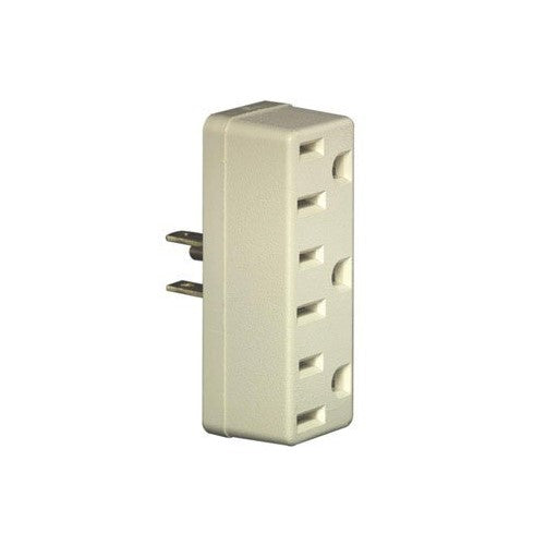 Leviton 006-00697-00I Ivory Triple Tap Plug-In Outlet Adapter